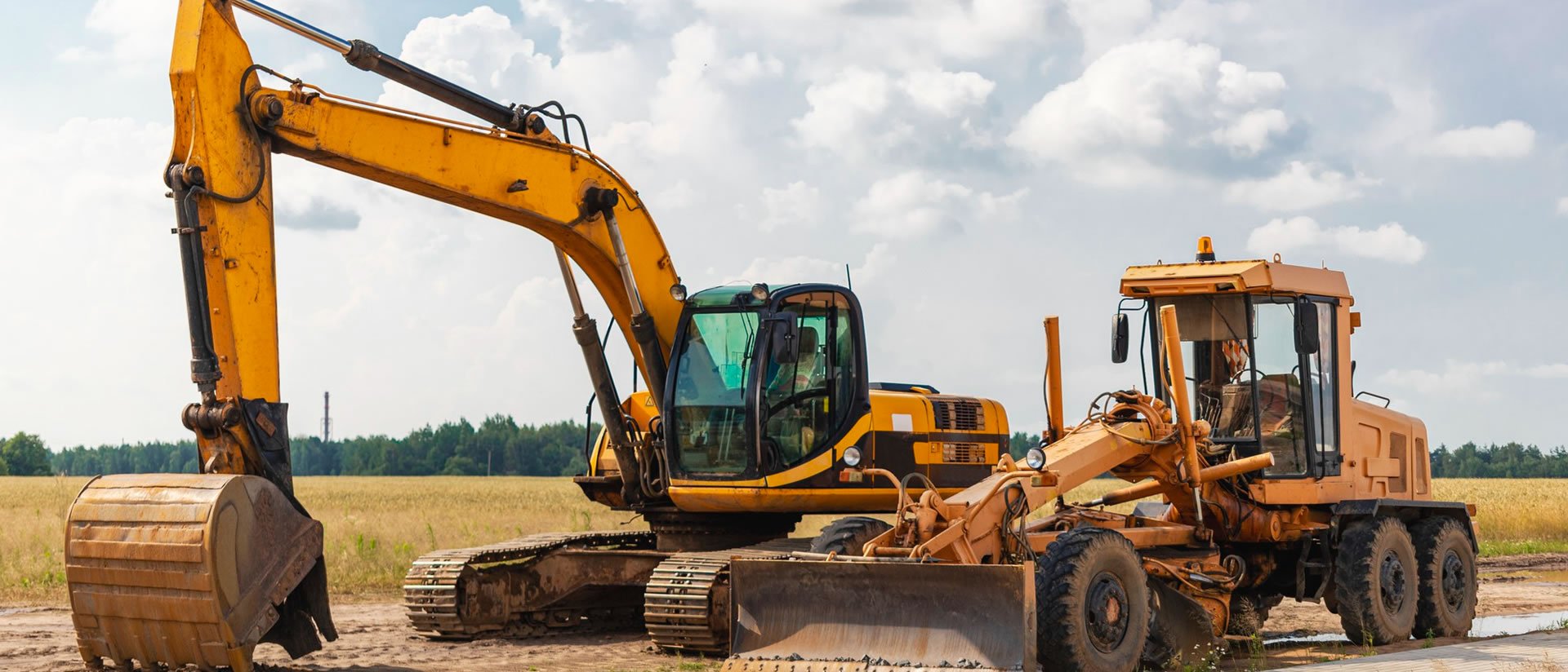 Locação de escavadeiras e retroescavadeiras